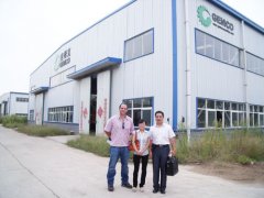 customers from dominica visited us for rice husk pellet mill