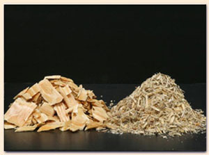 wood logs chips